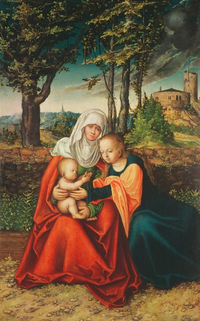 The Virgin Mary with Saint Anne holding the infant Jesus by Lucas Cranach the Elder